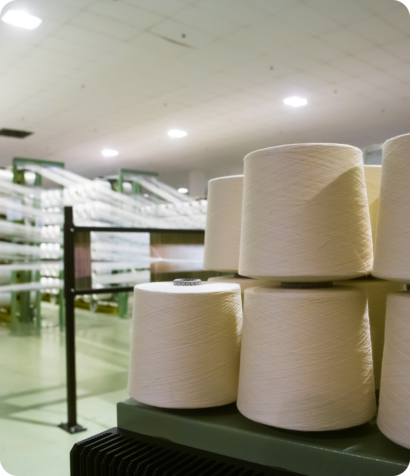 3-end fleece produced for volume garment production